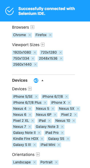 visual grid device configuration screen