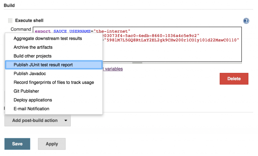 Jenkins CI - publish JUnit test result report