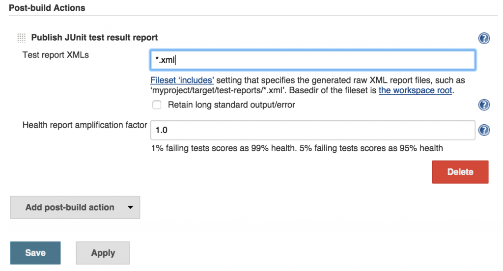 Jenkins CI - post-build actions 