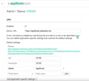 Configuring Applitools