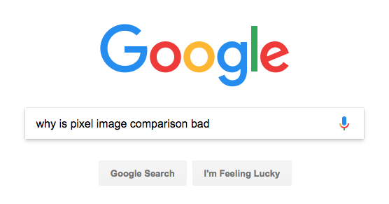 Why pixel-based image comparison is bad? 