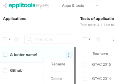 Applitools Batch Renaming